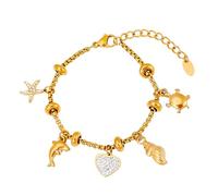 [Kfwfuaee] Solar Moon Sparkling Cubic Zirconia Stainless Steel Jewelry Accessories Series Adjustable Handmade Featuring Sun Moon, 金, As described, No Gemstone