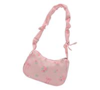 Kfwfuaee Student School Bag Large Capacity Shoulder Bag Pleated Arm Pit Shopping Drawstring for Commuting to Work Women Large Capacity Underarm Shoulder Play, a
