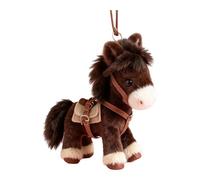 Kfwfuaee Sturdy Plush Horse Hanging Toy for Children Early Learning and Cognitive Development Safe Cartoon Design Chinese New Year Celebration