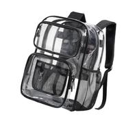 Kfwfuaee Transparents School Backpack, with Water Resistant PVC Materials and Ruggedly Reinforced Shoulder Strap, Clear Clear Backpack for Stadium Event Work School
