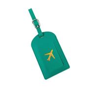 Kfwfuaee Wallet with Aeroplane Motif and Metallic Accents, Blocking Tear-Resistant PU Leather, Global Journey Essential Stylish PU Passport Case, Safety-Friendly Airport, Green, Mass Beauty