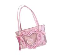 Kfwfuaee Women's Bag Beautiful Itabag Japanese Styles Crossbody Bag Student School Cute Bows Shoulder for Pin Display Heart Shoulder Japanese Style Itabag Beautiful Crossbody, a, Eine Größe