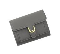 Kfwfuaee Women's Purse Simple Triple Foldable PU Leather Short Small Money Card Bag Compact Clutch, gray, Mass beauty