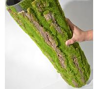 KFXYSM Artificial Grass Outdoor,Fake Grass Real Dried Pine Tree Bark With Artificial Moss For Indoor Water Pipe Pillar Cover Wrap Fake Plant Vine Flowers DIY Decoration(40x60cm)