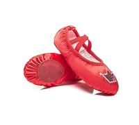 KFXYSM Ballet Shoes for Girls, Ballet Shoes 3 Paies Dance Shoes Children's Soft Bottom Practice Shoes Dancing Girls Ballet Shoes(Red,25)