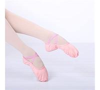 KFXYSM Ballet Shoes for Girls, Ballet Shoes 3 Pairs Girls Ballet Shoes Canvas Soft Sole Ballet Dance Slippers Children Practise Ballerina Shoes Woman Dance Shoes(Pink,38 (23cm))
