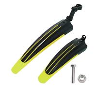 KFXYSM Bike Mudguards, Mud Guards 2pcs Bicycle Fenders Splash Fender Guard Set Mountain Bike Rear Front Mudguard Cycling Riding Accessories For 20/22/24/26 Inch(Black yellow)