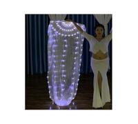 KFXYSM Fan Veils Silk,Dance Silk Long Fans Belly Dance Fan Accessories Silk Fans Women Light 1 Pair Dancing Veil Performance Props Costumes For(1 Piece Right Hand)