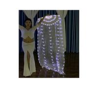 KFXYSM Fan Veils Silk,Dance Silk Long Fans Belly Dance Fan Accessories Silk Fans Women Light 1 Pair Dancing Veil Performance Props Costumes For(1 Piece Left Hand)
