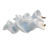 KFXYSM Fan Veils Silk,Dance Silk Long Fans Women Belly Dancing Fan 1 Pair Gradient Color Dancer Practice Props Imitation Silk Fans 150/180x90cm(01,S 120x90cm)