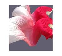 KFXYSM Fan Veils Silk,Dance Silk Long Fans Women Belly Dancing Fan Veils 1 Pair Gradient Color Dancer Practice Long Props 120cm/150cm/180cm(As picture-22,120cm Polyester Fan)