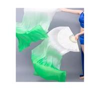 KFXYSM Fan Veils Silk,Dance Silk Long Fans Women Belly Dancing Fan Veils 1 Pair Gradient Color Dancer Practice Long Props 120cm/150cm/180cm(As picture-20,180cm Polyester Fan)