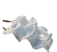KFXYSM Fan Veils Silk,Dance Silk Long Fans Women Silk Belly Dance Fan Veils 1 pcs Red+Orange+Yellow(Gold)