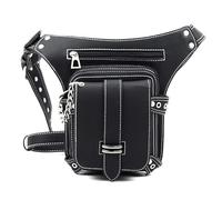 KFXYSM Leg Bag, Hip Bag Women's waist bag motorcycle drop leg bag hip hip belt fanny packaging men's leather case bag crossbody bag