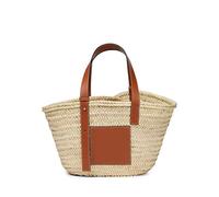 KFXYSM Straw bag, Straw Bags for Women Beach Bag Straw Bags Women Summer Handbag Travel Palm Basket Tote Carrycot(Medium brown)
