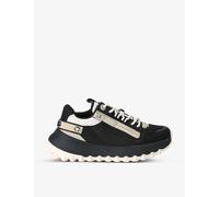 Kg Kurt Geiger Womens Black/comb Lowell Logo-print Faux-leather Low-top Trainers Eur 40 / 7 Uk Women