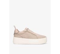Kg Kurt Geiger Womens Blush Lucia Logo-embellished Faux-suede Low-top Trainers Eur 40 / 7 Uk Women