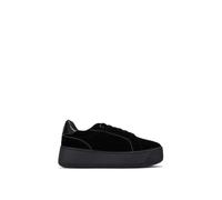 KG Kurt Geiger Women's 'Lighter Velvet' Suedette Trainers in Black | Size: 3 KG Kurt Geiger Black 3