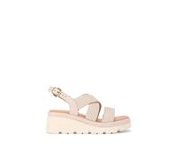 KG Kurt Geiger Women's 'Perrie' Leather Sandals in Cream | Size: 8 KG Kurt Geiger Cream 8