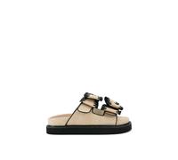 KG Kurt Geiger Women's 'Robbie' Fabric Sandals in Beige | Size: 7 KG Kurt Geiger Beige 7
