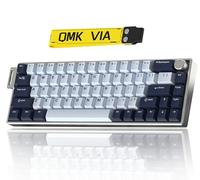 KG18 65% Compact Mechanical Keyboard - QMK/VIA Programmable, Hot-Swappable, Gasket Mount, Volume Knob, 32-bit ARM4 Chip, RGB Backlit (68 Keys, USB-C, Aluminum Frame) (Dark Blue)