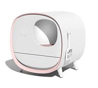KG7HQRP Cat Litter Boxes Fully Intelligent Cat Litter Box Fully Enclosed Drawer Type Cat Toilet Large Anti-Splash Pedal Smart Cat Toilet with Deodorant (Color : A) (A)