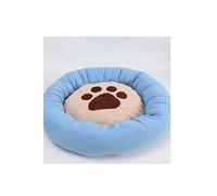 KG7HQRP Pet Craft Supply Round Dog Bed - Cute and Comfortable Self Warming Plush Calming Dog Bed (Three Sizes) (Color : Blue Size : 50cm) (60cm)