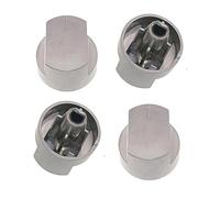 KGA-SUPPLIES 4 X Silver Hob Oven Switch Knobs For Stoves 61EHDO BL, 61EHDO ST, 61EHDO WH