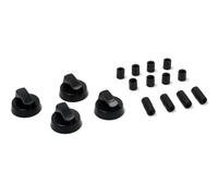 KGA SUPPLIES 4 x Universal Oven Cooker Hob Control Knobs Black Compatible With SMEG