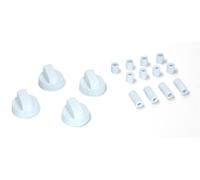 KGA SUPPLIES 4 x Universal Oven Cooker Hob Control Knobs White Compatible With SMEG