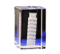 KGADRX 3D Crystals Decor Ornaments Gifts Leaning Tower of Pisa Crystal Glass Engraving Statue Sculpture Gifts With Gift