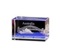 KGADRX 3D Crystals Decor Ornaments Gifts Sydney Opera House Crystal Glass Cube Engraving for Home Decoration Birthday Gifts