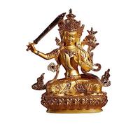 KGADRX Buddha Statue Decor For Home Smart Wisdom Manjushri Buddha Statue Tibetan Tantric Alloy Figurine On-board Crafts Decoration