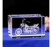 KGADRX Crystal Figurine Decor Glass Collecible Gifts motorcycle Collectible Ornaments Tabletop Decoration for Home Office