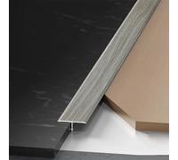 KGAILL Interior Doorway Edge Trim T Molding Floor Transition Strip for Wood Tile LVP, Aluminum Floor Flat Divider Strip for Joining Flooring Gaps, Cuttable T Molding Trim(Gray-A,W2cm(3/4"))