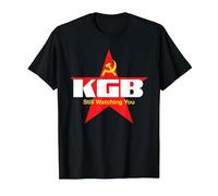 KGB Still Watching You CCCP Soviet Union Communist T-Shirt, Men, Black, X-Large