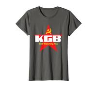 KGB Still Watching You CCCP Soviet Union Communist T-Shirt, Women, Asphalt Grey, 3X-Large
