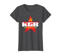 KGB Still Watching You CCCP Soviet Union Communist T-Shirt, Women, Dark Heather Grey, XX-Large