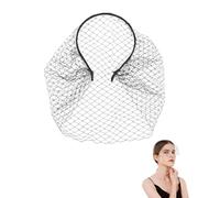 KGDUYC 1 Piece Black Mesh Headband, Mesh Headband with Veil for Women, Elegant Vintage Veil, Tea Party Veil with Hairband, Veil Headband for Women and Girls (Black)