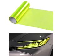 KGDUYC 1 Roll Fluorescent Yellow Car Light Film, Headlight & Rear Light Tint Film, PVC Material, 120 x 30 cm, Outdoor Use