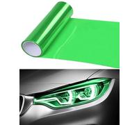 KGDUYC 1 Roll Headlight Film Car Tail Light Tint Film Green Protective Film Transparent Cut to Size Self Adhesive Headlight Tail Light Tinted Vinyl Film Fog Light (Green)