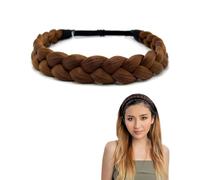 KGDUYC 1 x Women's Braided Headband Hair Band 3 Strands Synthetic Hair Costume Hair Band Braided Headband Hairpiece for Wedding Bavaria Oktoberfest Dark Brown