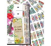 KGDUYC 5 Sheets of Stickers Laminated Bible Tabs, Large Christian Gift for Women, Easy to Read Bible Journaling Tabs, Bible Register German, Bible Register, Bible Tabs (Colour)