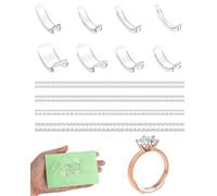 KGDUYC Pack of 12 ring reducers, invisible ring size adjuster, ring size adjuster, ring sizes for loose rings, suitable for all rings, invisible ring size adjuster