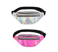 KGDUYC Pack of 2 Women's Waterproof Waist Bag Belt Bag Sports Adjustable Strap Waist Bag for Women Outdoor Sports - Women Waist Pack Multicoloured