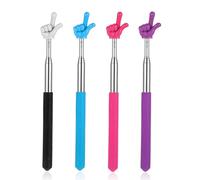 KGDUYC Set of 4 Extendable Pointer Sticks, Telescopic Teacher Pointer, Retractable Classroom, Finger Pointing Stick, Stainless Steel Children's Extendable Pointer Stick for Classroom, Personal