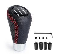 KGFRDO Universal 5 Speed Manual Red Stitch Gear Shift Knob Car Gear Stick Shift Knob Lever Manual Transmission M8 M10 M11 M12(Red)