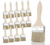 KGGZKG 14 Pcs 3 Inch/7.62cm Paint Brushes Chip Paintbrushes Professional Large Paint Brushe Wooden Handle for Varnish Supplies Painting Stain Adhesive Wood Oil Glues Walls and Home DIY