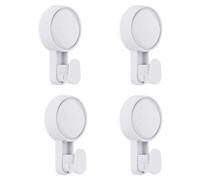 KGJAXF 4PCS Suction Hooks, Hooks Stick On, Suction Cup Hooks, Sucker Hooks, Suction Hooks Heavy Duty, Small Suction Hooks, Shower Suction Hooks Reusable, Hanger Hooks for Bathroom Towel, Robe, Loofah