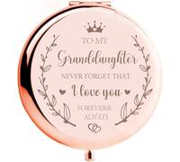 KGKAIMIZL Granddaughter Gifts from Grandma and Grandpa, Compact Makeup Mirror for Granddaughter, Gifts for Granddaughter, Granddaughter Compact Mirror, to My Granddaughter Birthday Gifts
